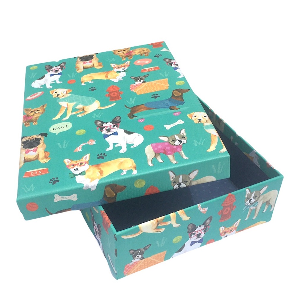 Multi-Breed Puppy Dogs Decorative Storage Box (201791D) Pet Lovers Packaging